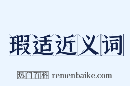 瑕适近义词是什么意思的图片